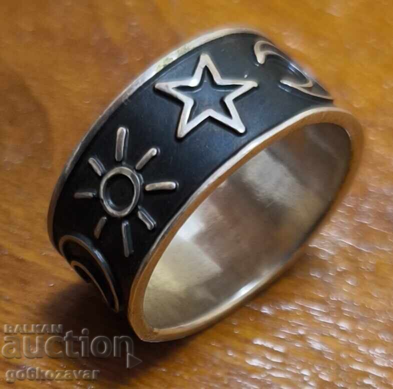 Сребърен Мъжки пръстен, халка Мексико ! Индиански мотиви ! с цена € 41.00 | 80.19 лв. Сребърен Мъжки пръстен, халка Мексико ! Индиански мотиви ! с цена € 41.00 | 80.19 лв.