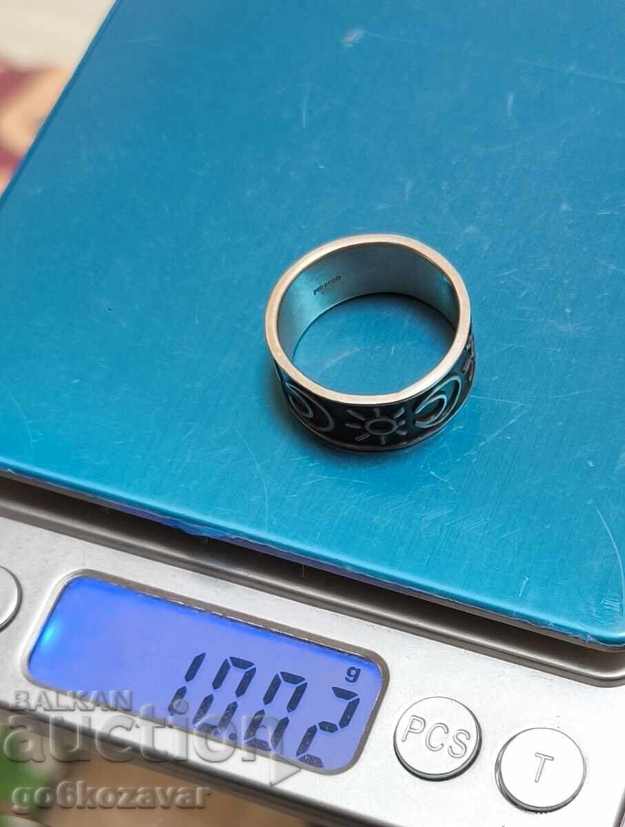 Silver Men's ring, Mexican ring! Native American motifs! - 6