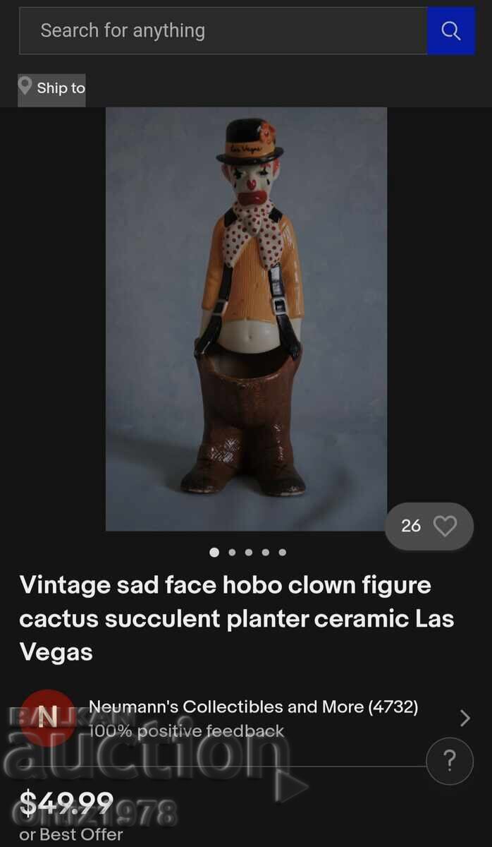 Аукцион Винтидж порцеланов клоун, палячо– саксия. Аукцион Винтидж порцеланов клоун, палячо– саксия.