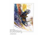 Golden Eagle, WATERCOLOR painting by Alaya Tsanova