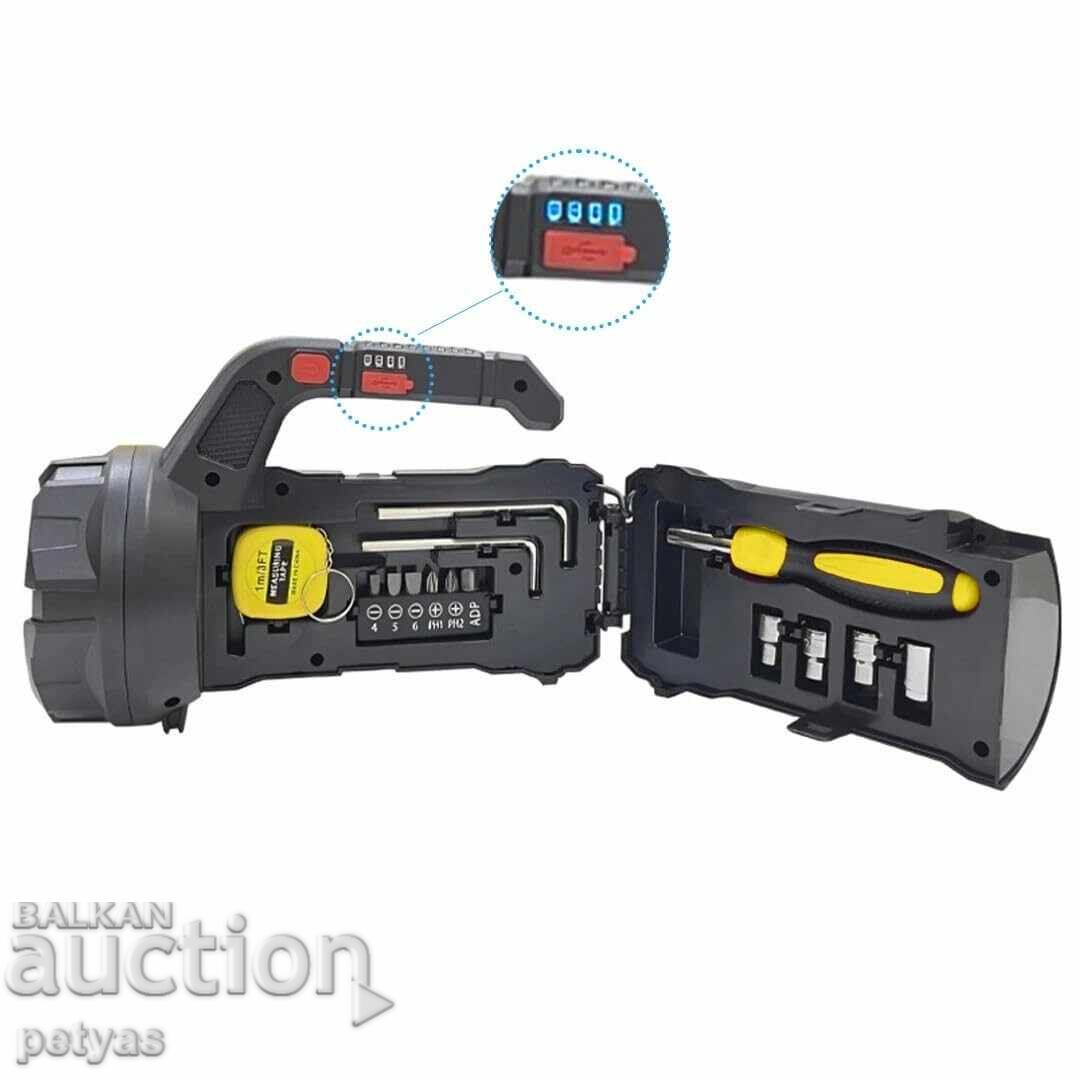 Delivery of 17in1 Multifunctional 18W LED Flashlight with Tools