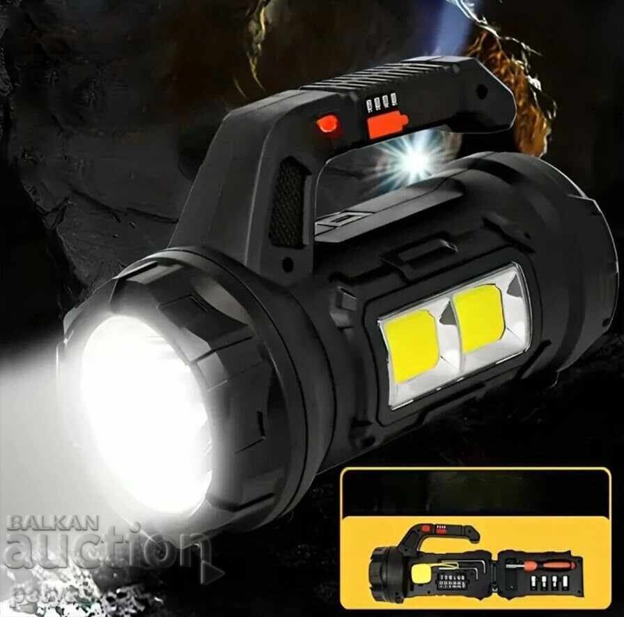 17in1 Multifunctional 18W LED Flashlight with Tools - 7