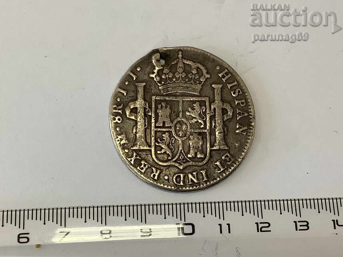 Mexico 8 reales year 1820 - for jewelry Mexico 8 reales year 1820 - for jewelry