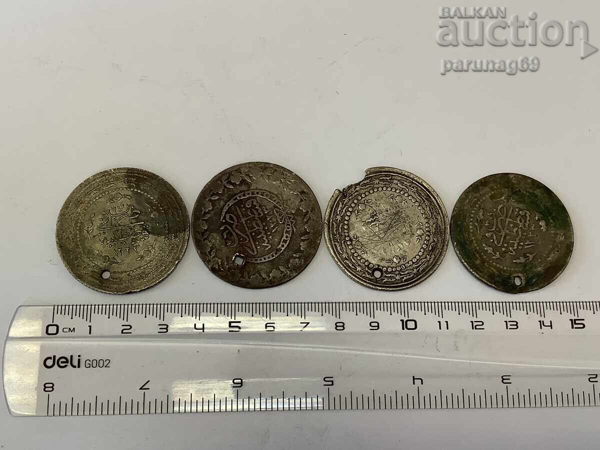 Οθωμανική Τουρκία Παρτίδα 4 κοσμημάτων νομισμάτων με τιμή 160.00 BGN | € 81.81