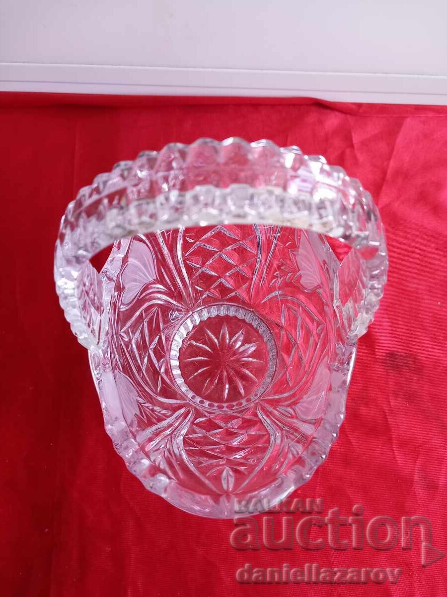 Crystal Glass Basket, Biscuit Bowl, Fruit Bowl - 5 Crystal Glass Basket, Biscuit Bowl, Fruit Bowl - 5