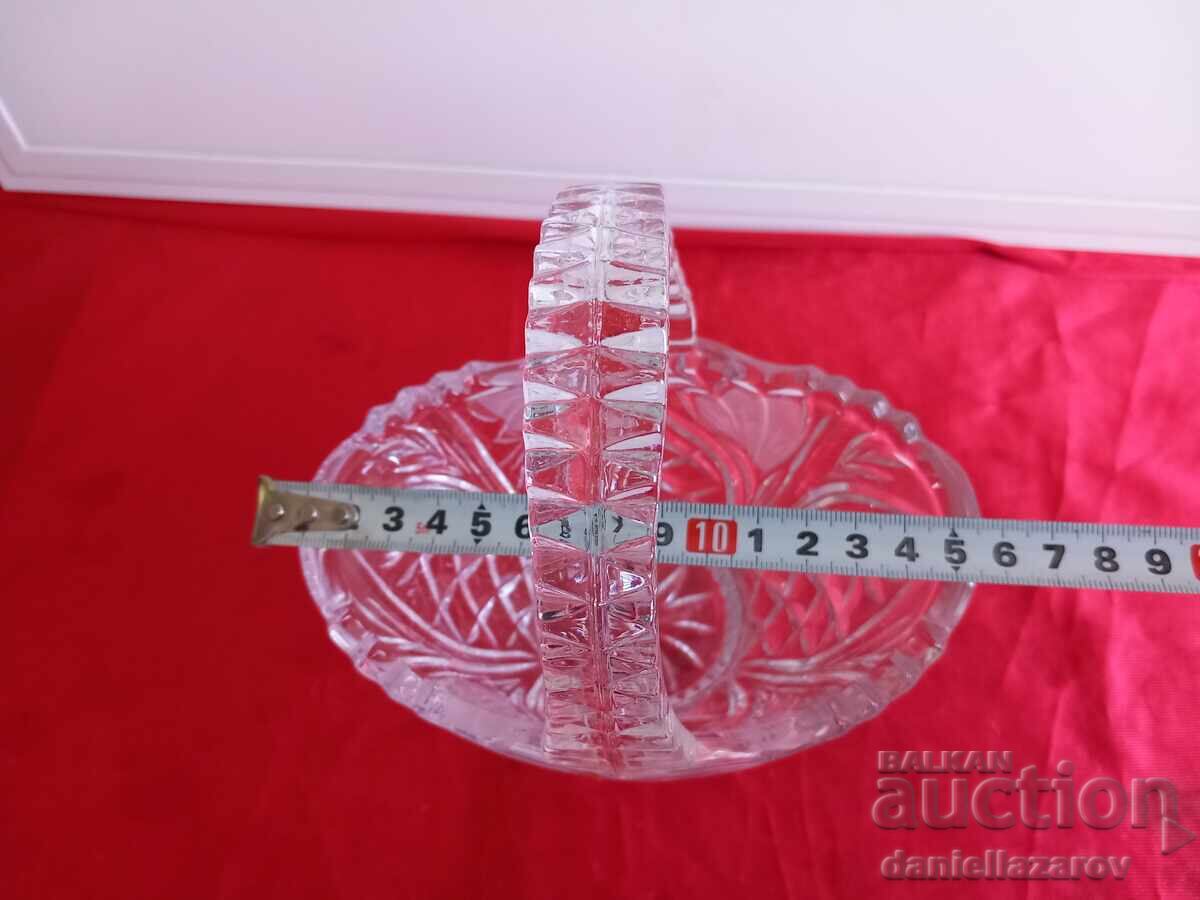 Crystal Glass Basket, Biscuit Bowl, Fruit Bowl - 7 Crystal Glass Basket, Biscuit Bowl, Fruit Bowl - 7