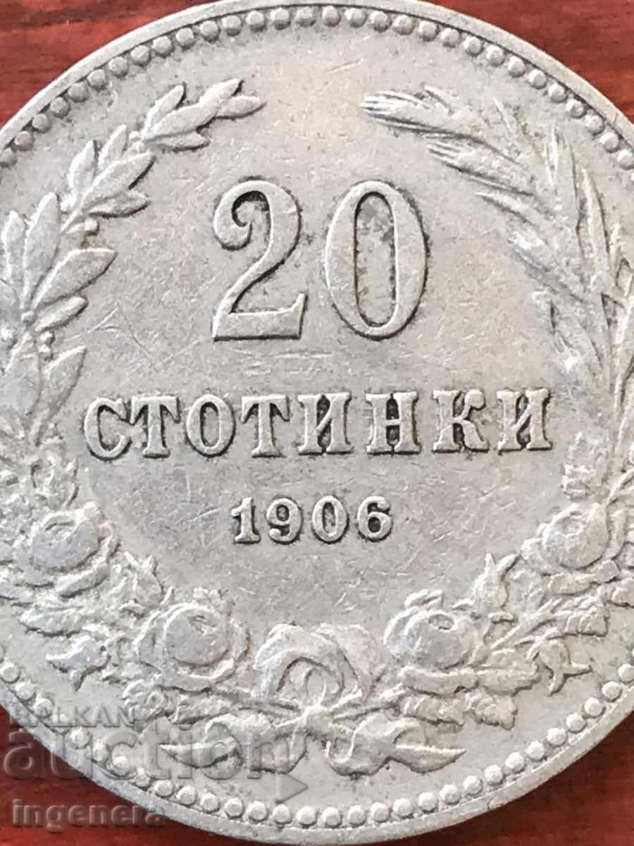 Auction COIN 20 STOTINKI 1906 BULGARIA-EXCELLENT Auction COIN 20 STOTINKI 1906 BULGARIA-EXCELLENT