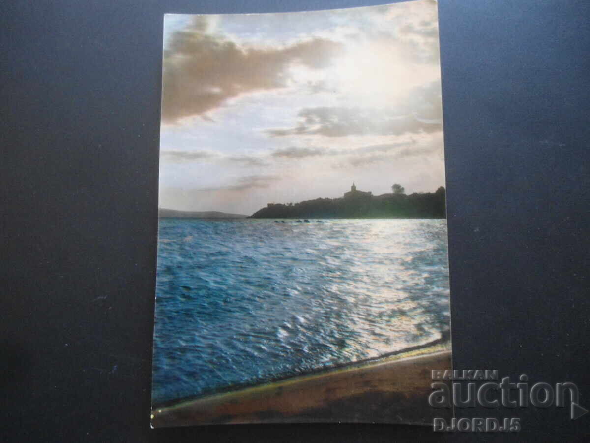 NESSEBAR. Moonlit night, Old postcard NESSEBAR. Moonlit night, Old postcard