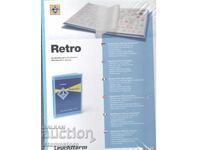 German binder 8 sheets or 16 pages white cardboard with retro covers