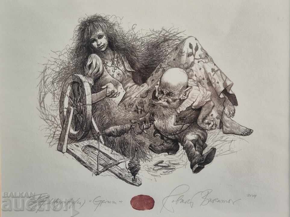 ROBERT BARAMOV 1966-2021 The Sleeping Beauty Grimm 2014 lithograph with price 525.00 BGN | € 268.43 ROBERT BARAMOV 1966-2021 The Sleeping Beauty Grimm 2014 lithograph with price 525.00 BGN | € 268.43