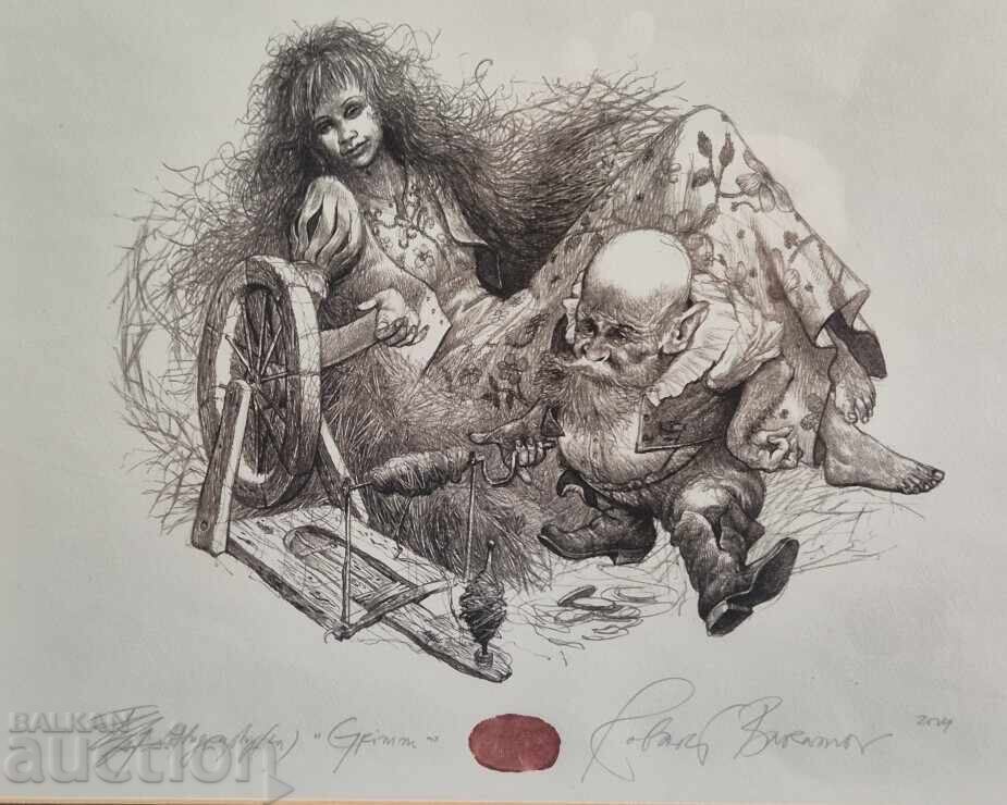 Auction ROBERT BARAMOV 1966-2021 The Sleeping Beauty Grimm 2014 lithograph Auction ROBERT BARAMOV 1966-2021 The Sleeping Beauty Grimm 2014 lithograph