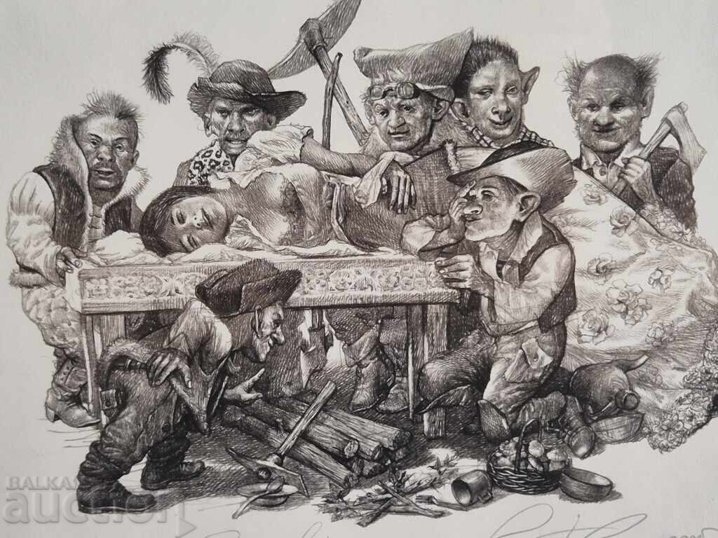 ROBERT BARAMOV 1966 - 2021 Snow White 2015. λιθογραφία - 6 ROBERT BARAMOV 1966 - 2021 Snow White 2015. λιθογραφία - 6