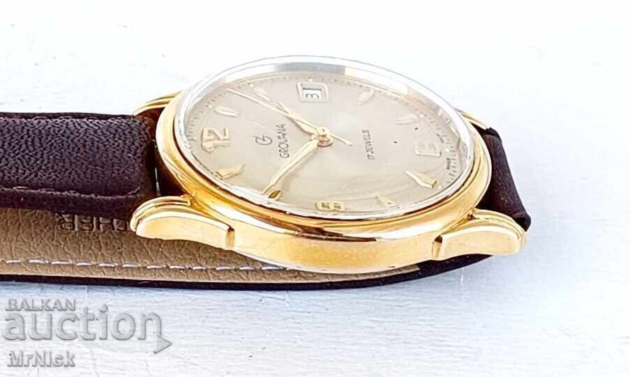 Grovana 17j - gold-plated Swiss mechanical watch - 5