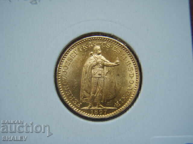 20 Korona 1897 Hungary (20 Korona Ungaria) - AU+ (gold) - 5