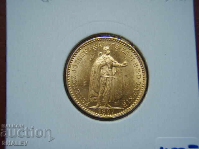 20 Korona 1897 Hungary (20 Korona Ungaria) - AU+ (gold) - 6