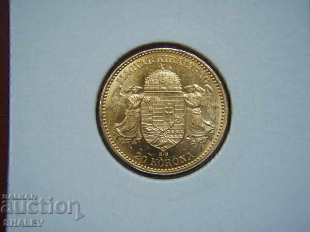 20 Korona 1897 Hungary (20 Korona Ungaria) - AU+ (gold)
