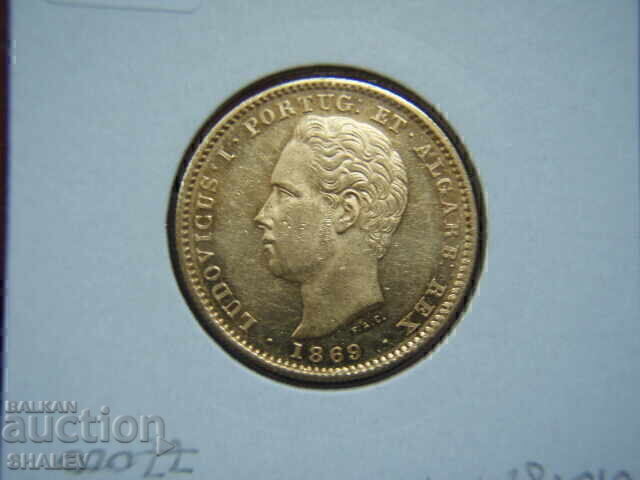 5000 Reis 1869 Portugalia - AU+ (aur) - 5