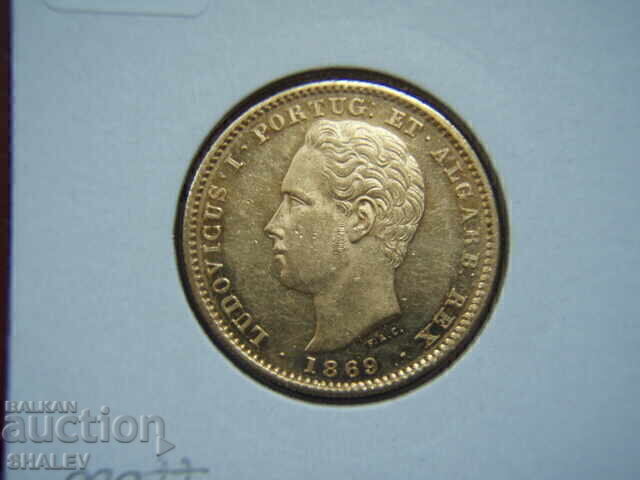 5000 Reis 1869 Portugal - AU+ (gold) - 6