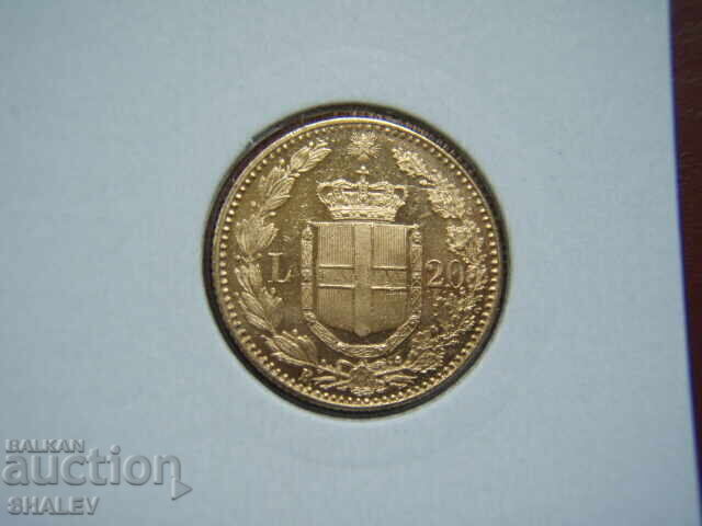 Auction  20 Lire 1889 Italy - AU/Unc (Gold)