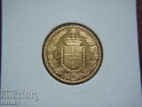 20 Lire 1889 Italia (20 liri Italiya) - AU/Unc (aur)