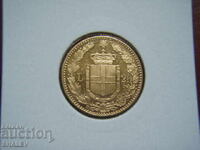 20 Lire 1889 Italia (20 liri Italiya) - AU/Unc (aur)