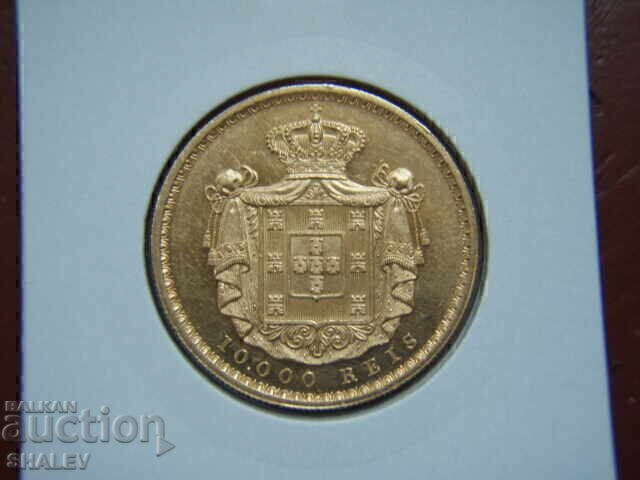 10000 Reis 1879 Portugalia (Portugalia) - AU/Unc (aur) cu preț € 2759.89 | 5397.88 BGN