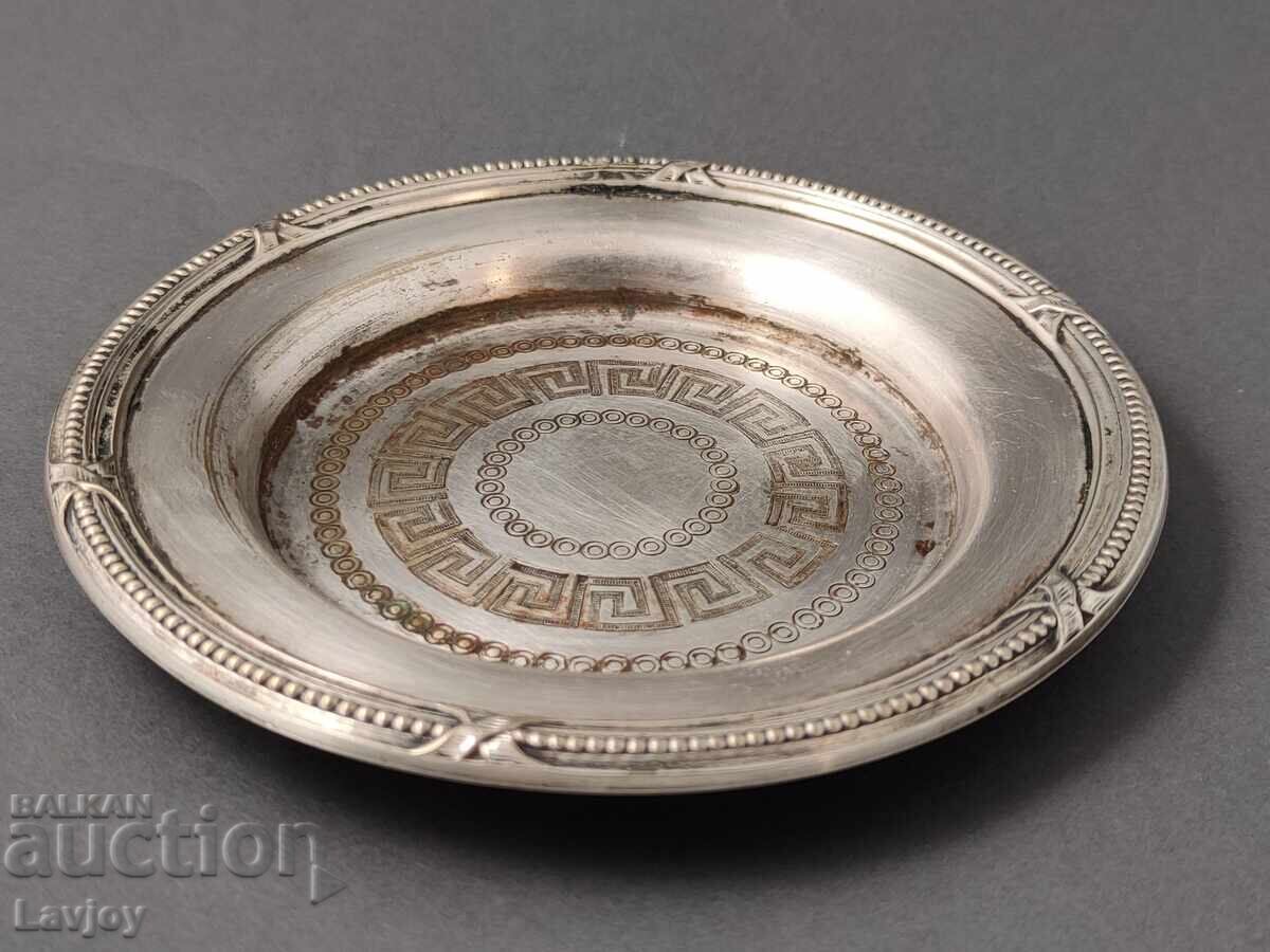 Delivery of Silver-plated old plate Greek motifs