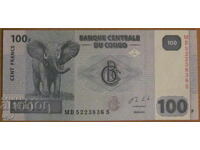 100 FRANCA 2013, CONGO - UNC