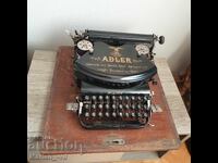 Portable German typewriter from 1910 Adler model No. 7