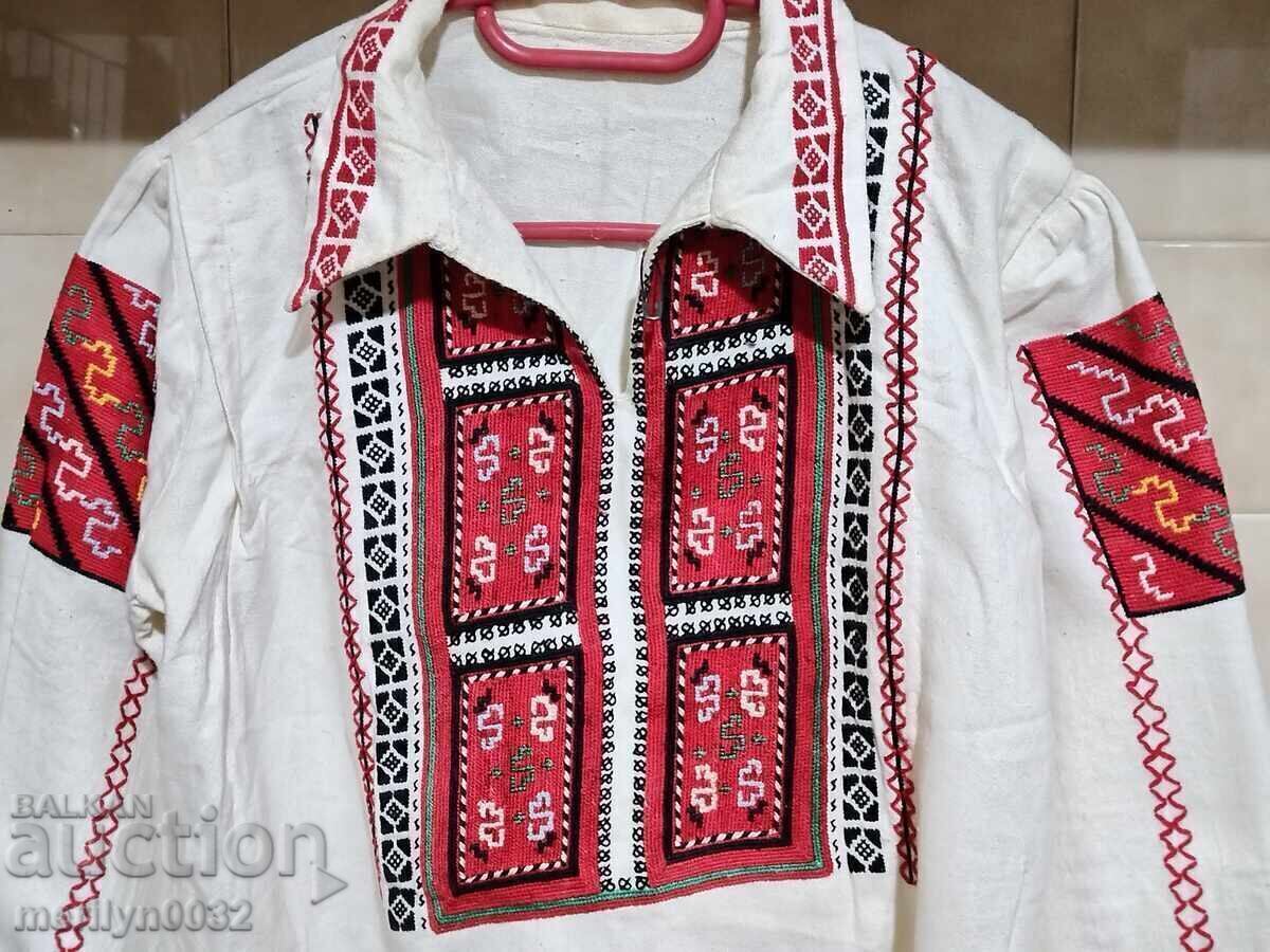 Cămașă pentru copii cu broderie bulgărească, costum popular, broderie
