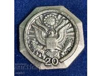 USA Retro Military Eagle Badge for 20 Years of Service