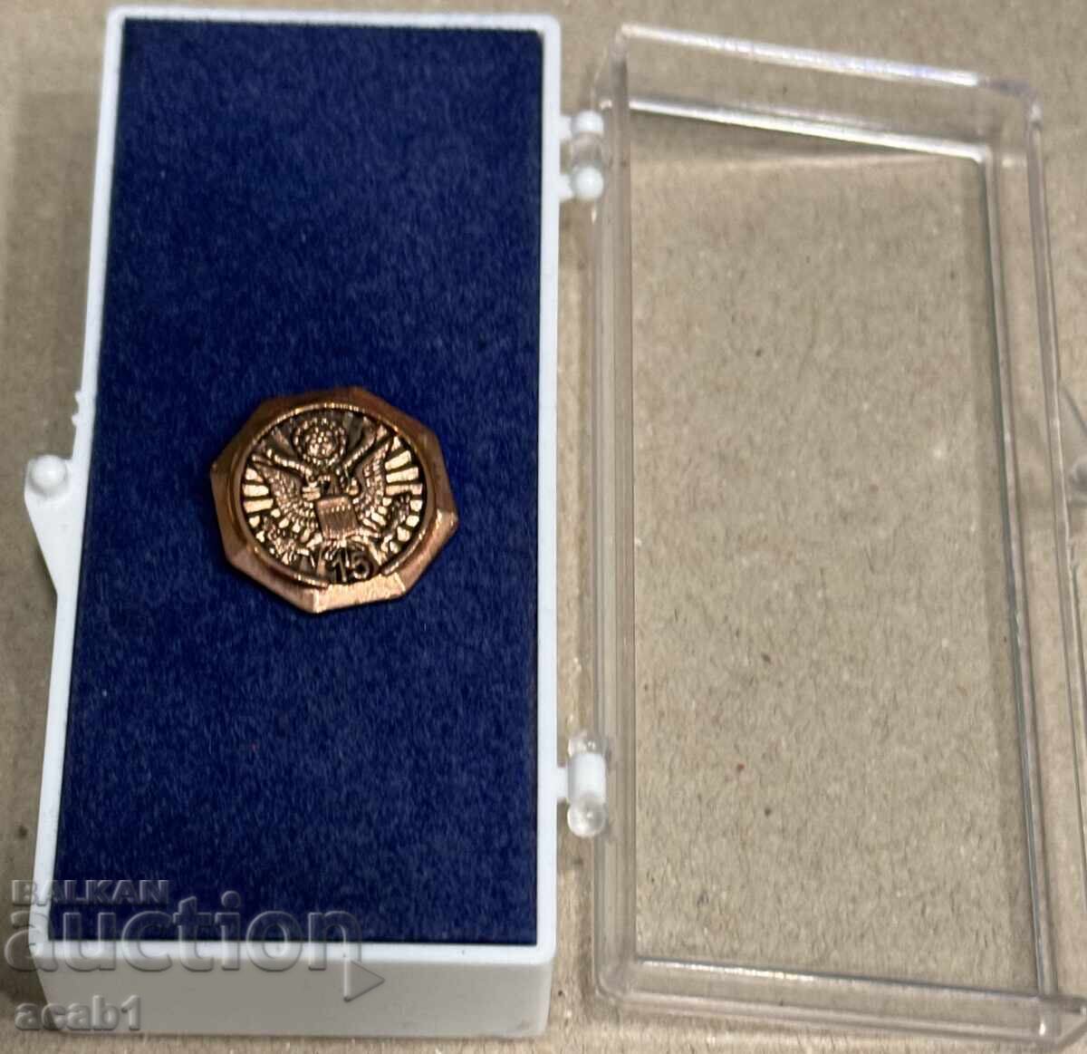 USA/United States Retro Military Badge with Eagle for 15 Years of Service with price 14.99 BGN | € 7.66 USA/United States Retro Military Badge with Eagle for 15 Years of Service with price 14.99 BGN | € 7.66