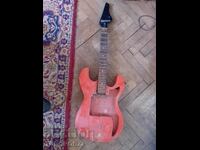 Old electric guitar body and neck