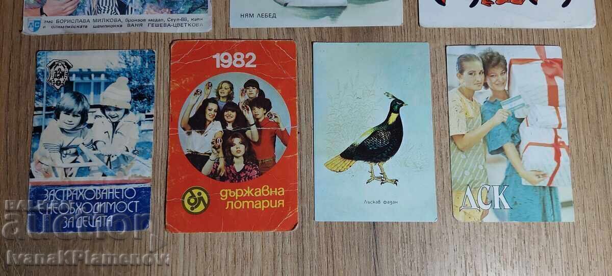 Calendars for collectors 7 pieces with price 10.00 BGN | € 5.11 Calendars for collectors 7 pieces with price 10.00 BGN | € 5.11