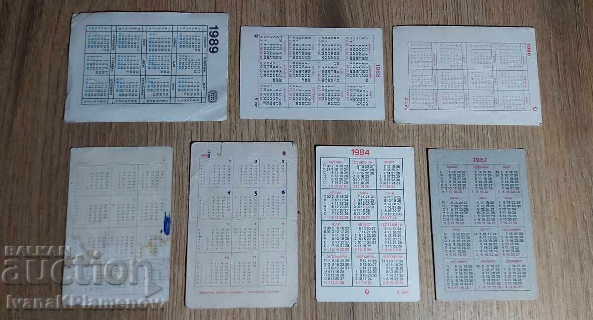 Delivery of Calendars for collectors 7 pieces Delivery of Calendars for collectors 7 pieces