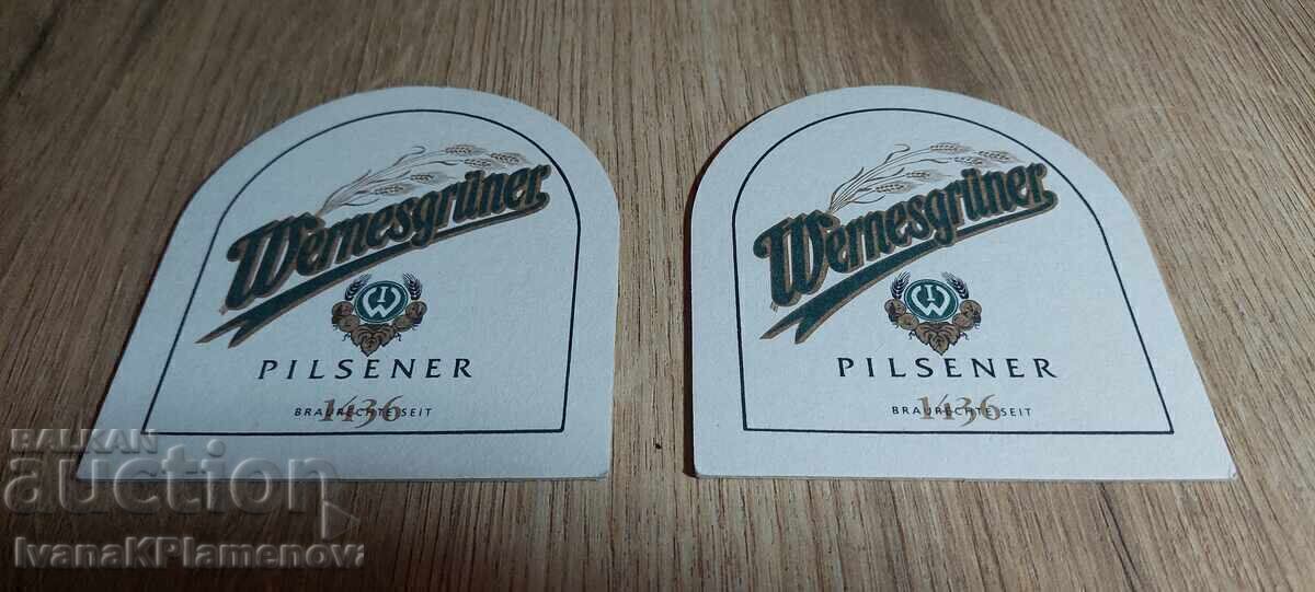 Auction  Collector's coasters, two pieces