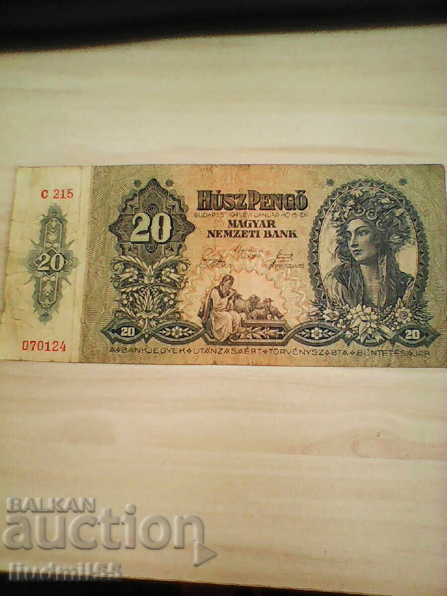 Hungary 20 pengo 1941 Hungary 20 pengo 1941