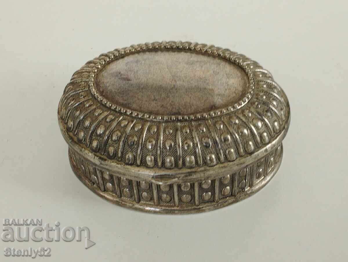 Old Metal Alloy Jewelry Box