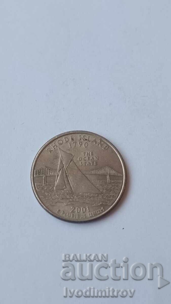 USA 25 cents 2001 P Rhode Island USA 25 cents 2001 P Rhode Island
