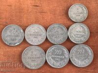 COINS COINS 1888,1906,1912 AND 1913-BULGARIA-8 NO.