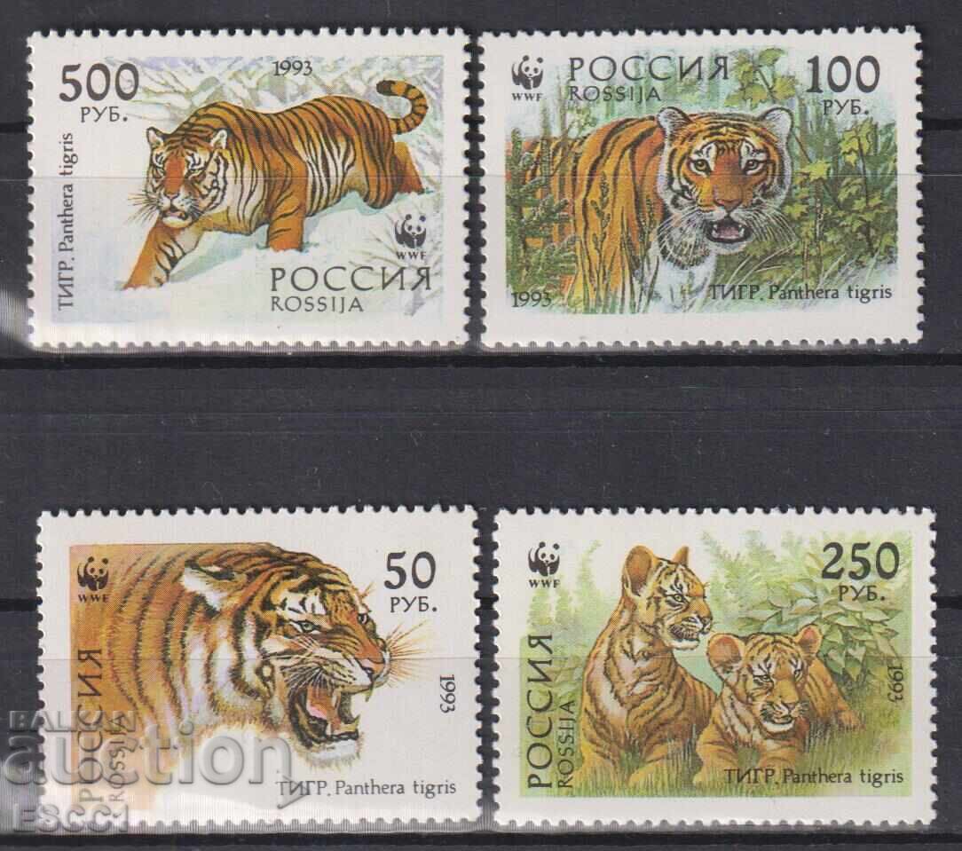 Clean Stamps WWF Fauna Tigers 1993 από τη Ρωσία Clean Stamps WWF Fauna Tigers 1993 από τη Ρωσία