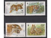 Clean Stamps WWF Fauna Tigers 1993 din Rusia