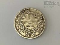 France 5 francs 1848 year A - Paris Silver 0.900