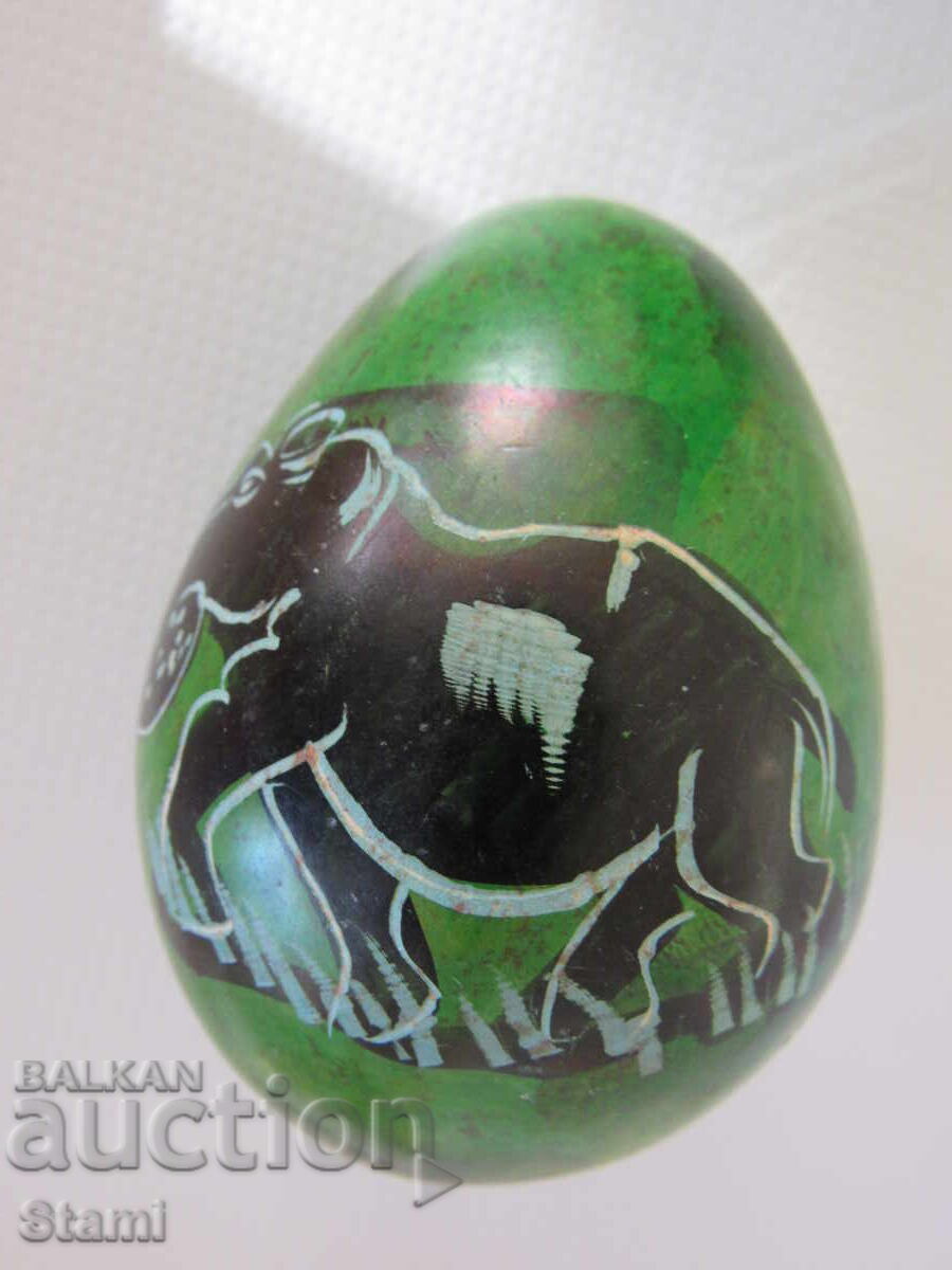 Декоративно яйце с поставка, изработено от сапунен камък - 7 Декоративно яйце с поставка, изработено от сапунен камък - 7