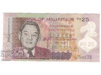 Mauritius-25 Rupees-2013-P# 64a-Polimer