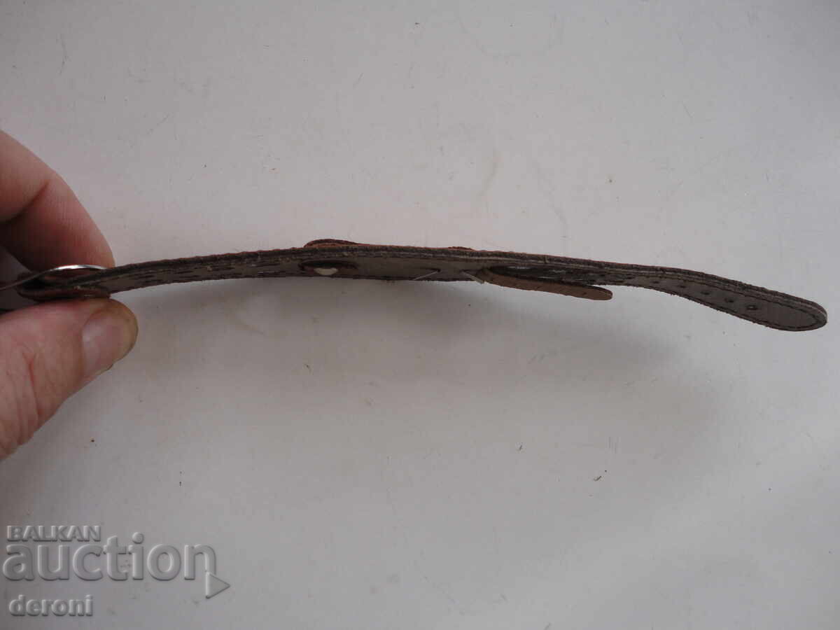 Openwork leather chain watch strap 26 - 5