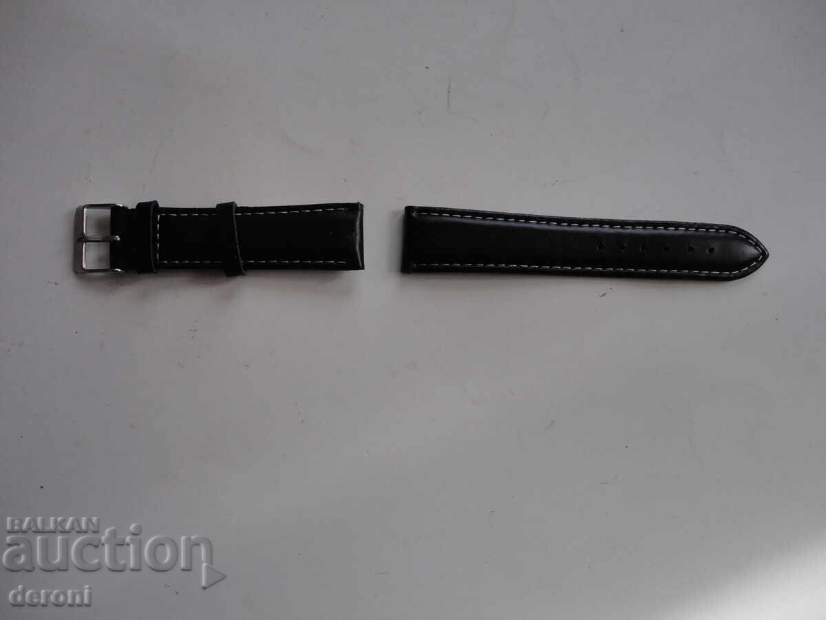 Leather chain watch strap 27 - 5 Leather chain watch strap 27 - 5