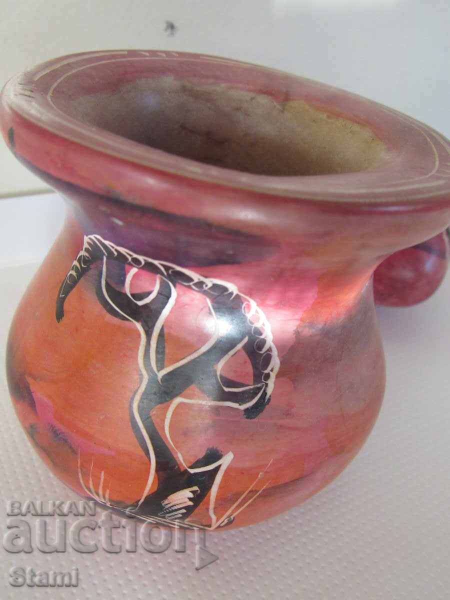 Декоративно яйце с поставка, изработено от сапунен камък - 6 Декоративно яйце с поставка, изработено от сапунен камък - 6