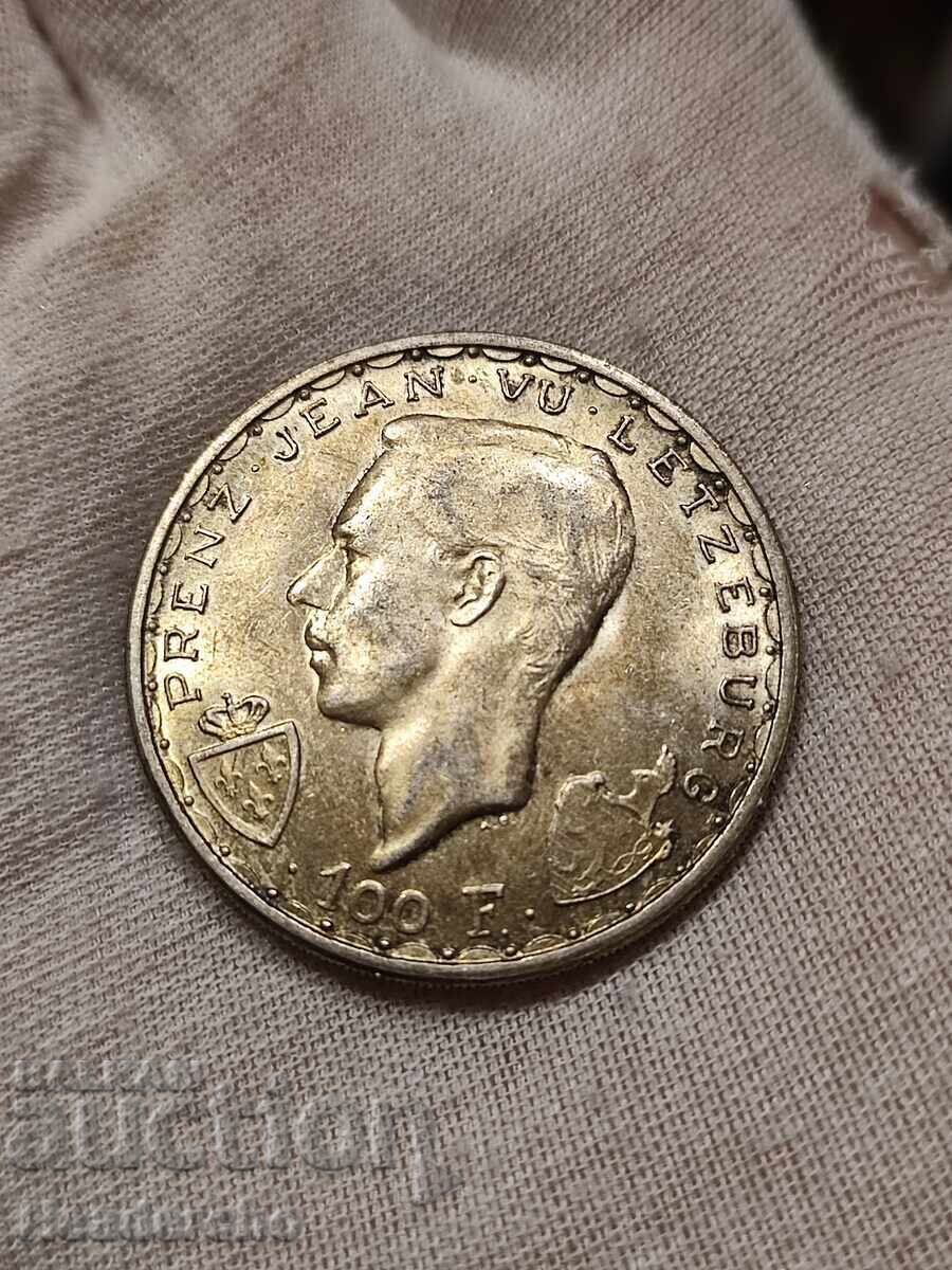 Licitație Lot de 20, 50 și 100 de franci Luxemburg 1946. argint Licitație Lot de 20, 50 și 100 de franci Luxemburg 1946. argint