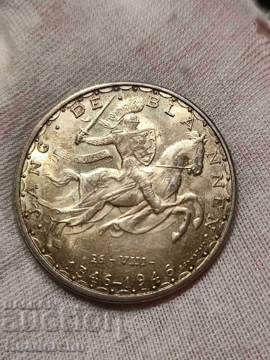 Delivery of Lot of 20, 50 and 100 francs Luxembourg 1946 silver
